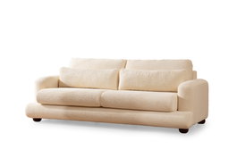 Atelier Del Sofa Sofá de 3 Plazas Beige 230cm Largo x 105cm Ancho x 90cm Alto